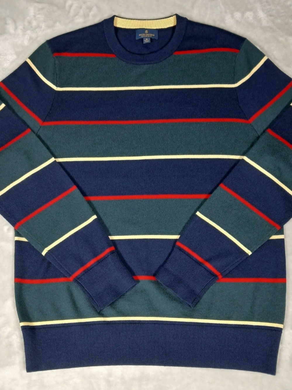 Brooks Brothers Extra Fine Merino Wool Sweater M Men's Striped